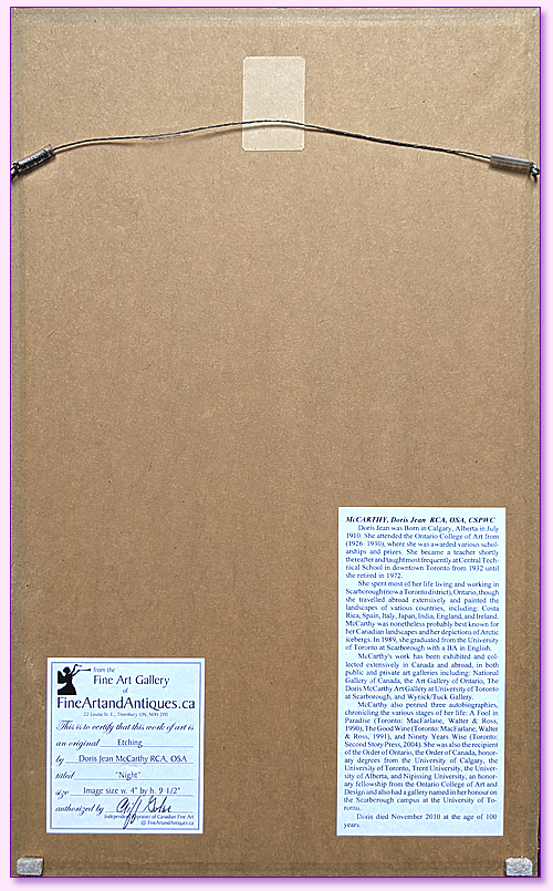 Doris Jean MacCarthy Frame Back